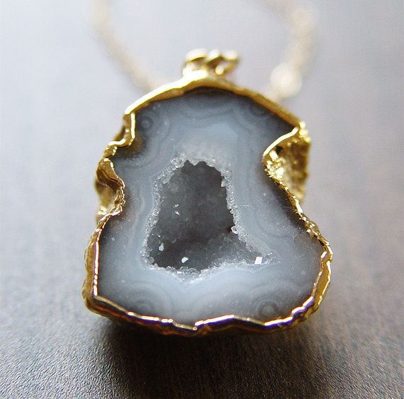 Natural geode pendant - Frieda Sophie jewelry