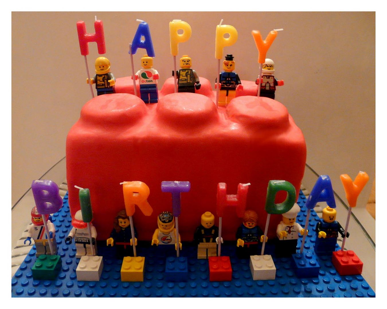 Happy Birthday LEGO cake