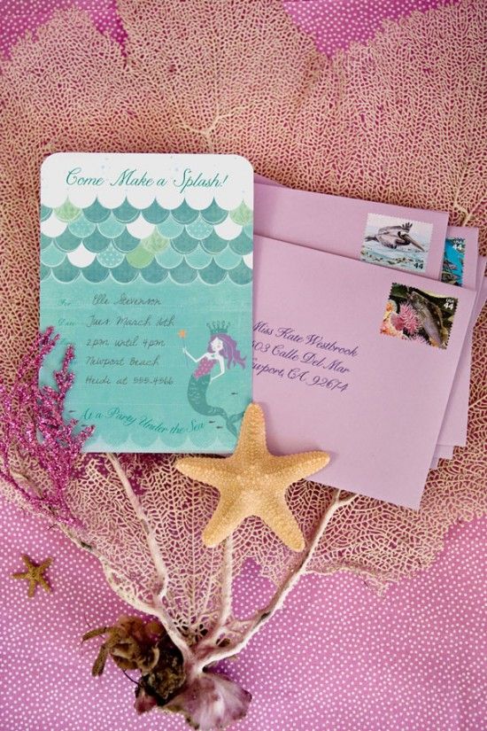 mermaid party invitation | One Charming Party