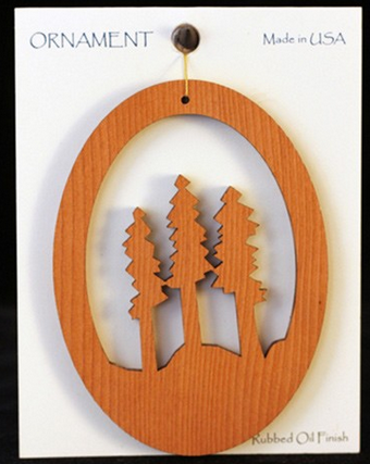 Sustainably harvested redwood ornaments | Muir Woods