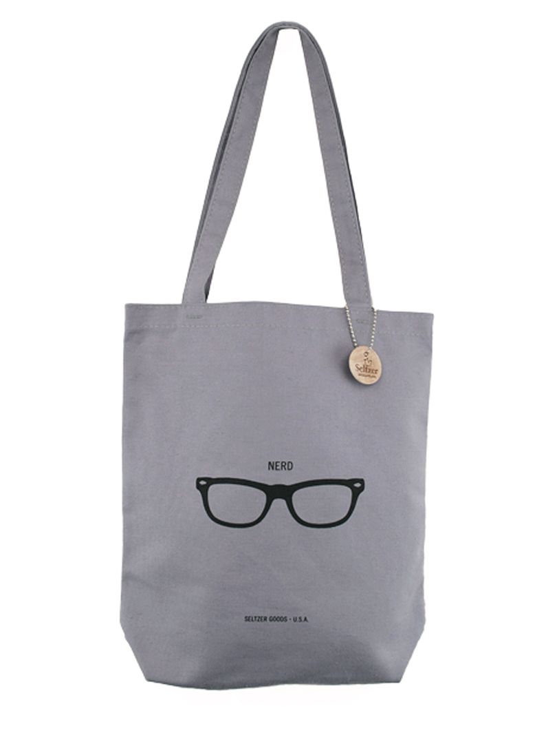nerd glasses tote bag