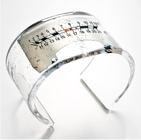 Paolo Mirai upcycled tech jewelry: cuff bracelet