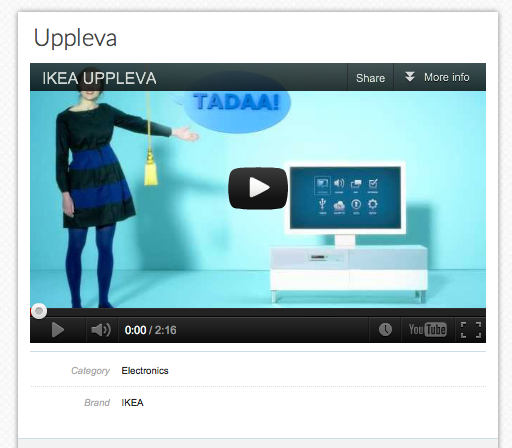 IKEA UPPLEVA video