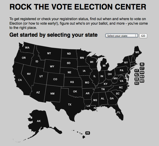 Find your polling place with Rock the Vote