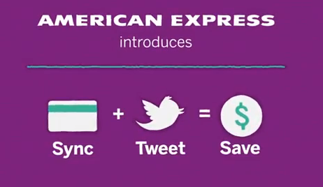 american express + twitter sync