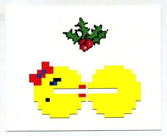 pacman christmas card from blackbird and peacock