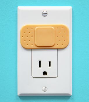 Childproofing bandage outlet covers