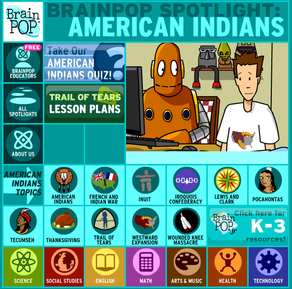 Brain Pop Native American educational videos | Cool Mom Pick