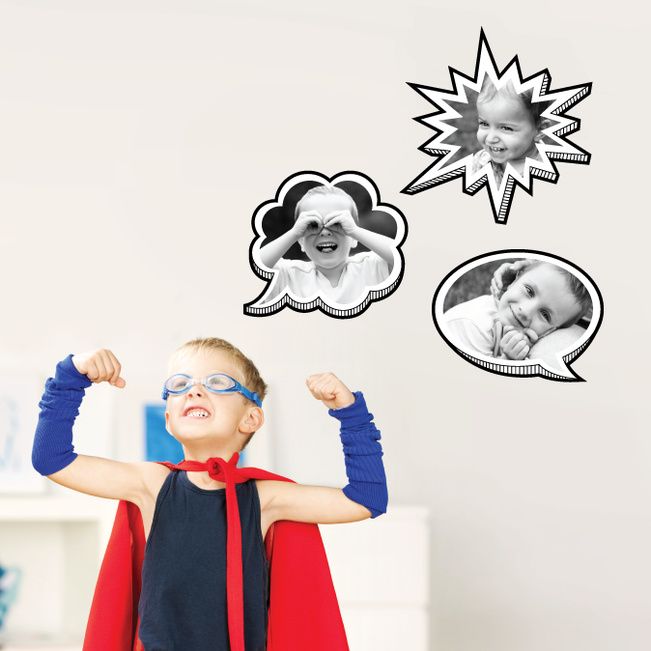 Coolest Kids' Furniture and Decor 2013: Paper Culture Superhero Photo Wall Decals | Cool Mom Picks