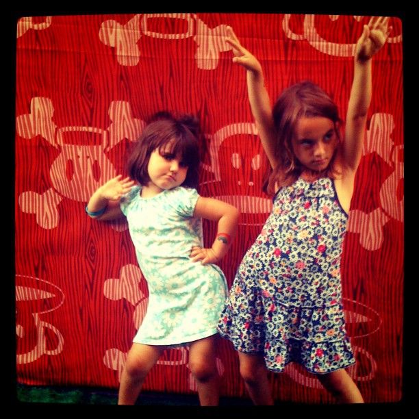 Liz's kids love Paul Frank. And dramatic poses. 