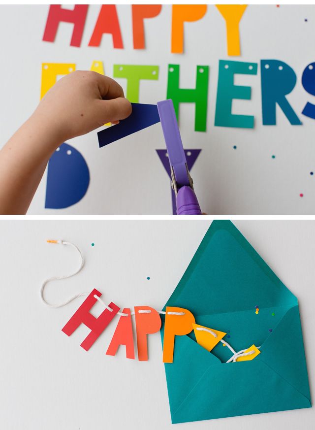 DIY father's Day banner | Tutorial at Modern Parents, Messy Kids