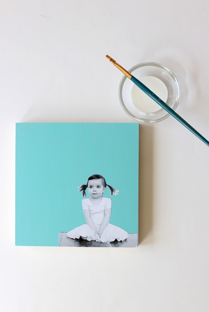How to make your own wood mounted photo art craft for dad | tutorial: Project Nursery