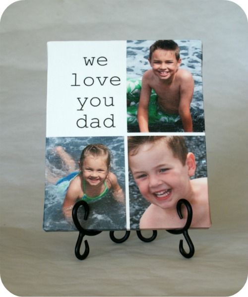 Creative kid portrait ideas for Father's Day: Type/photo collage photo idea from Simple Simple blog