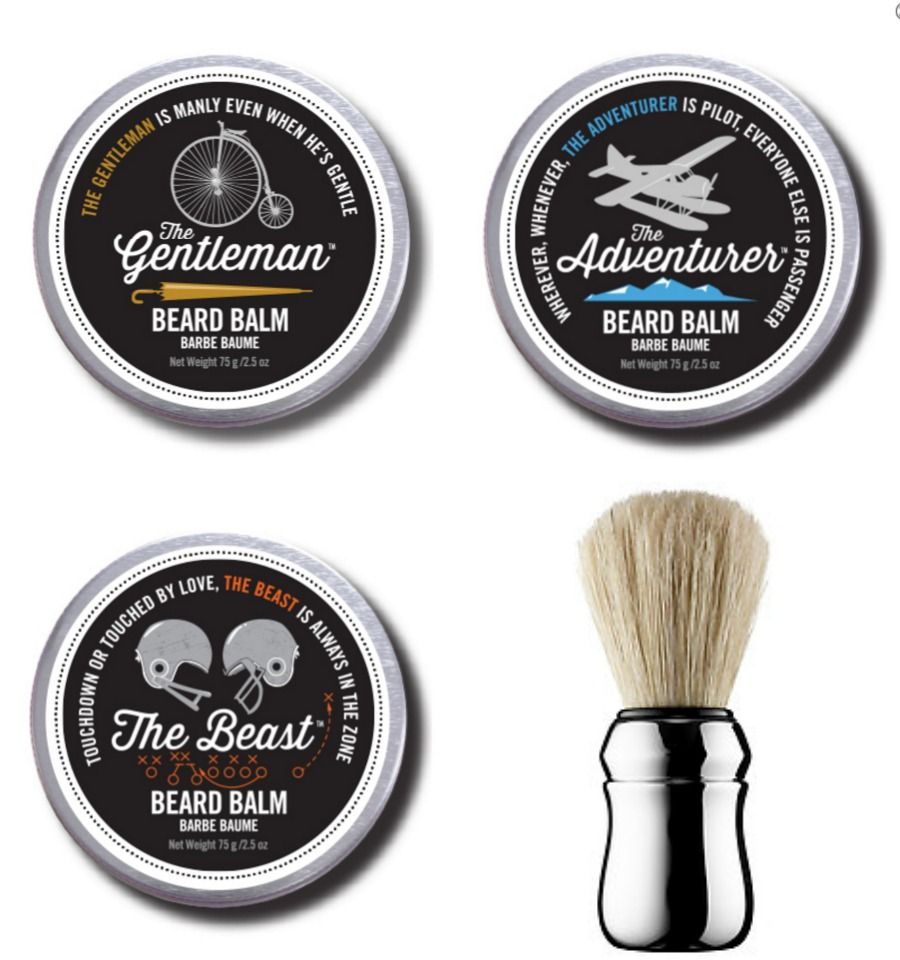 Father's Day gifts under $25: Beard balms in fun themes + a natural shave brush