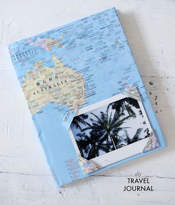 DIY Travel journal for family vacation memories, or a clever way to present a travel gift