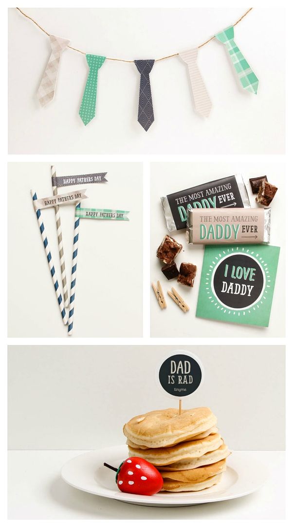 Free Father's Day printables pack includes wrappers, cupcake/cake toppers, cards -- you name it! Via TinyMe