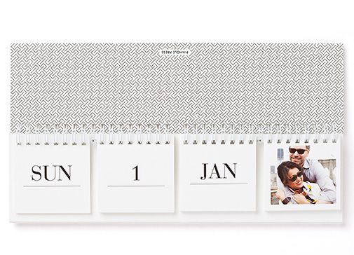 Father's Day gifts under $25: Personalized perpetual desk calendar from Pinhole Press - modern and lovely
