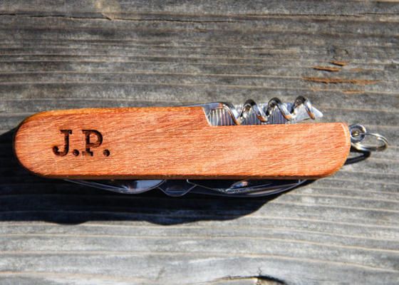 Father's Day gifts under $25: Personalized wooden army knife by woodworker Matt McCoy