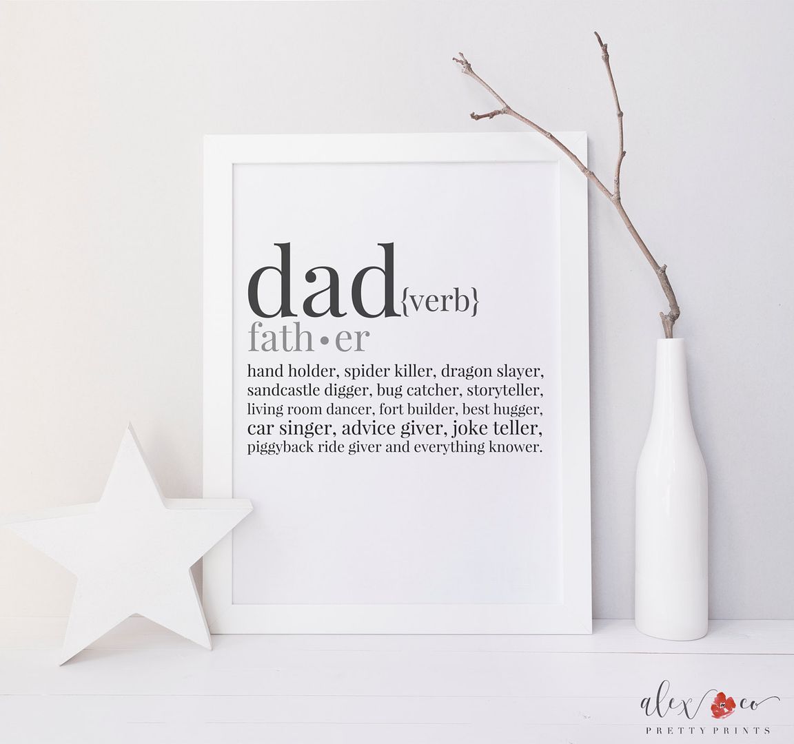 Father's Day gifts under $25: Printable dad definition artwork - so sweet!