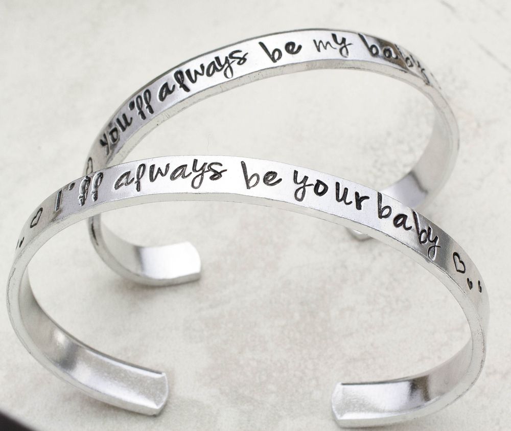 Personalized gifts for mom: Mother-Daughter bangle set by Jenn Colgan