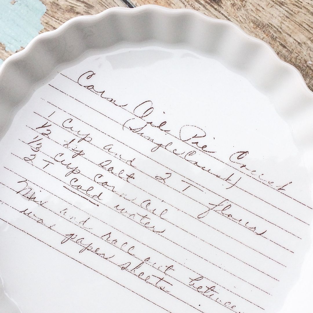 Personalized gifts for mom: Custom recipes on plates from PH Pottery