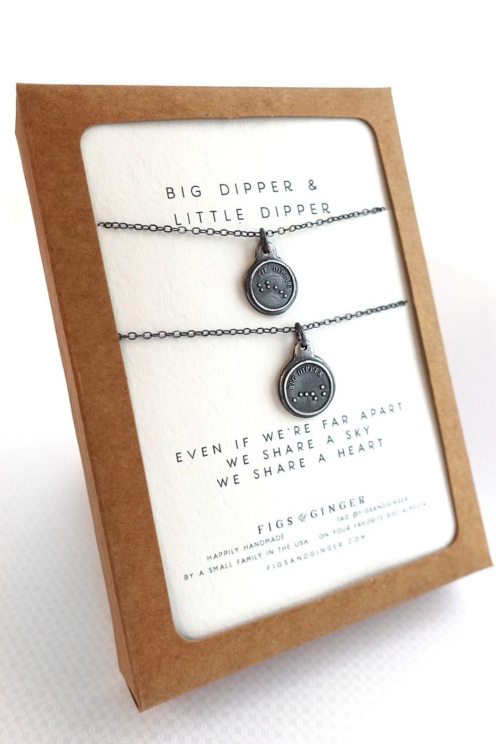 Big Dipper/Little Dipper necklace set: Gifts for stepmothers or other mom figures on Mother's Day