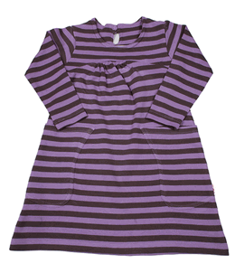 purple striped girls dress