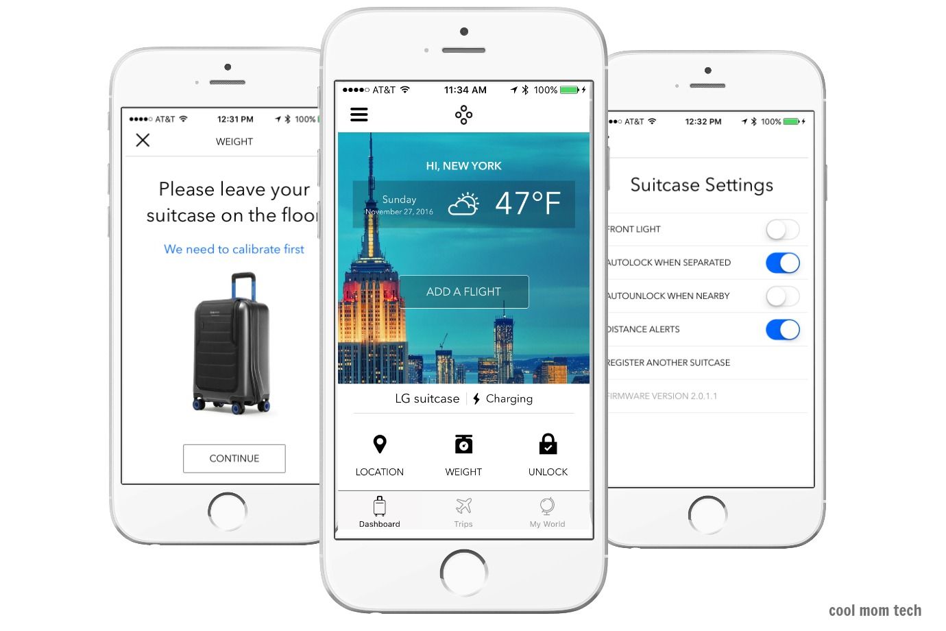 Bluesmart Suitcase controlled, locked, weighed and tracked via companion app