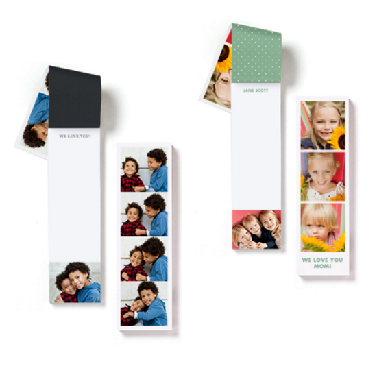 Holiday gifts for adults under $15: Custom photo filmstrip note pad