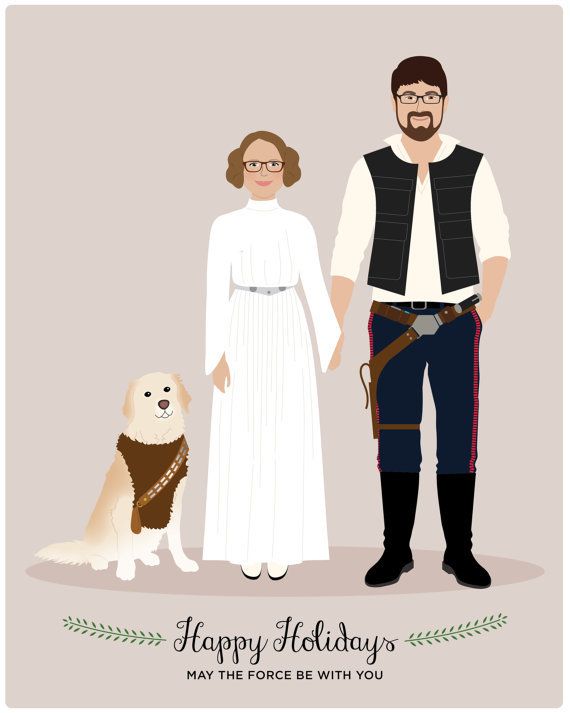 Personalized holiday gifts: Star Wars family portrait