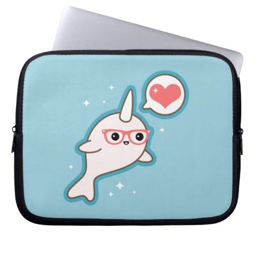 Kawaii gifts for kids: Nerdy narwhal laptop sleeve