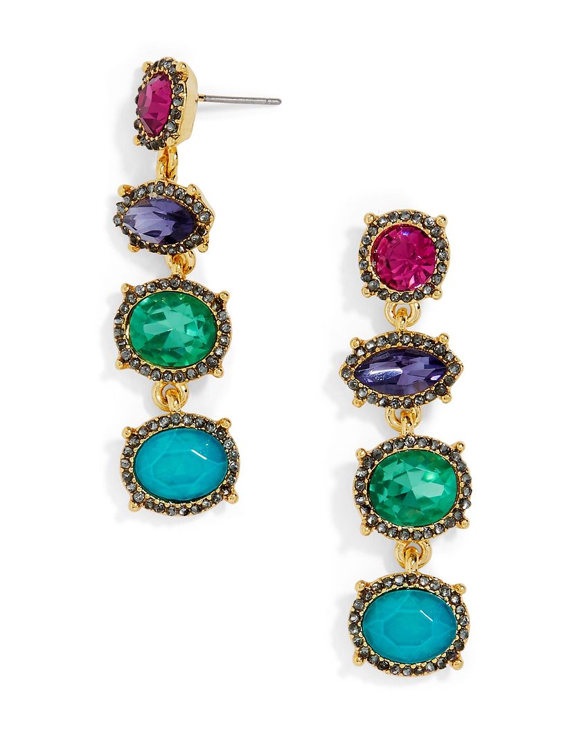 Jewel toned drop earrings: So gorgeous for holidays and great price!