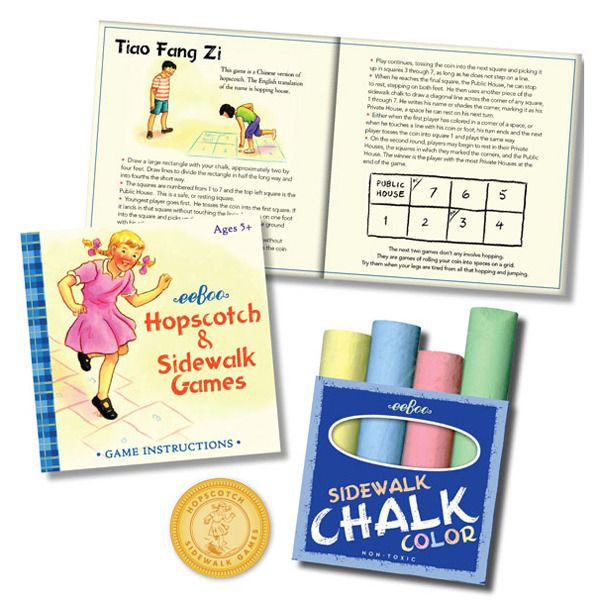 Gifts for kids under $15: Sidewalk chalk game set | Cool Mom Picks holiday gift guide