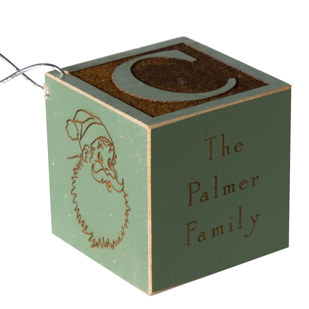 Baby's first Christmas gifts: Handmade personalized keepsake block ornament