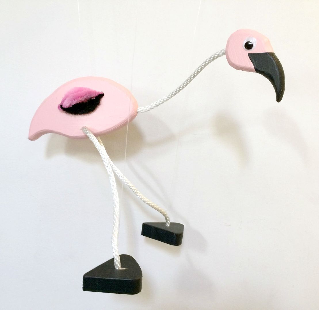 Handmade wooden flamingo marionette : Gifts Under $15 for kids | Cool Mom Picks Holiday Gift Guide 2016