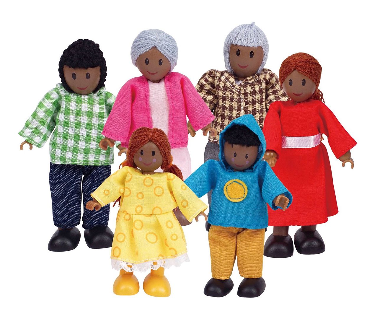 Hape offers diverse dollhouse families and they're so cute!