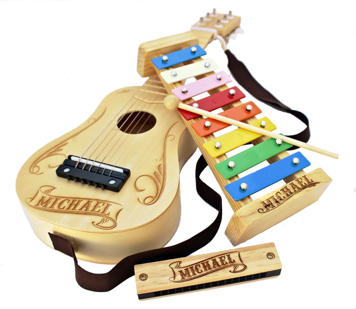 Personalized holiday gifts: Personalized musical instrument set for kids mugs
