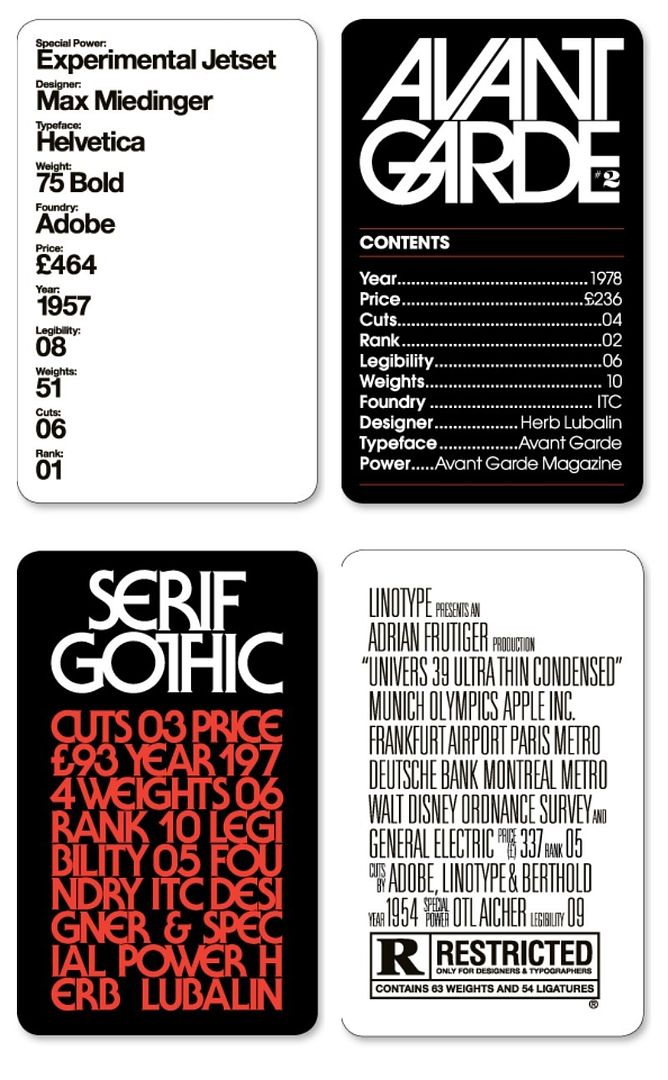 Type Trumps card game: Great gifts for typography geeks | Cool Mom Picks