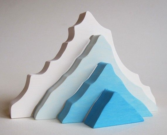 Wooden stacking toy - iceberg