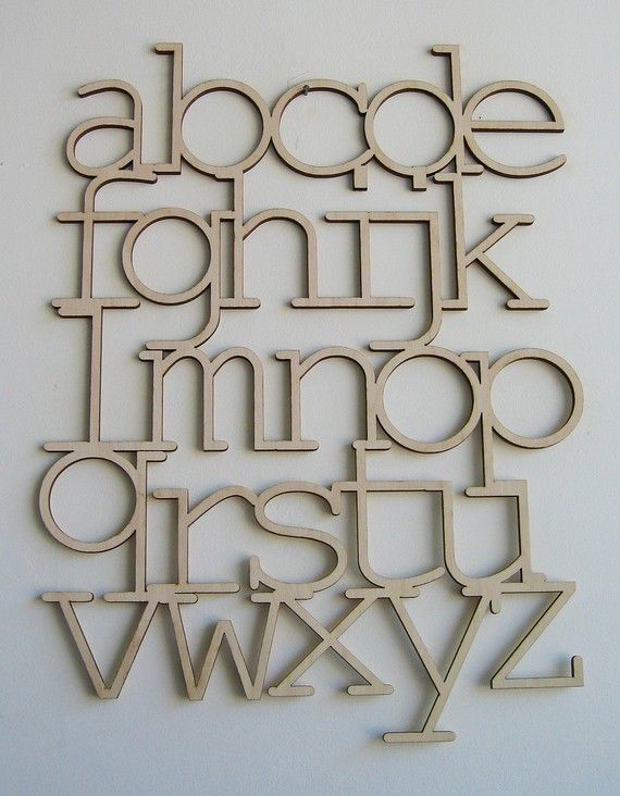 wooden alphabet art