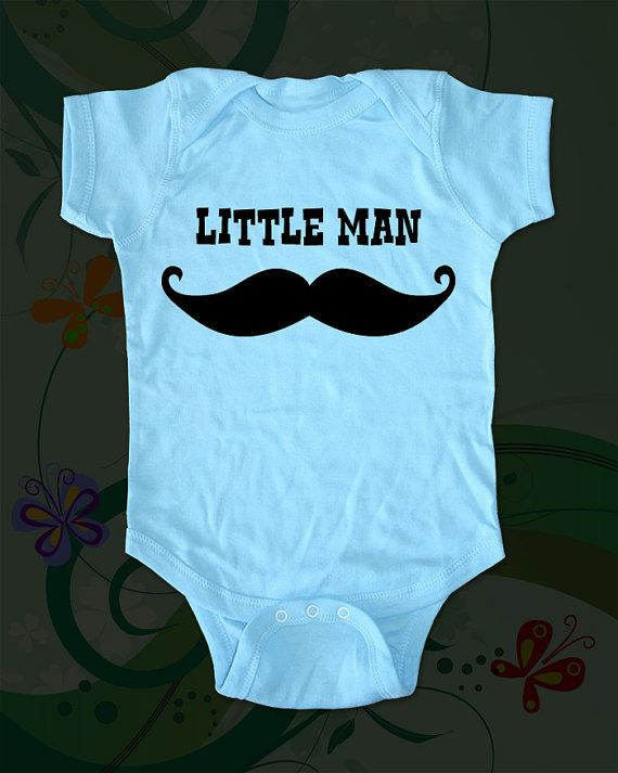 little man mustache onesie