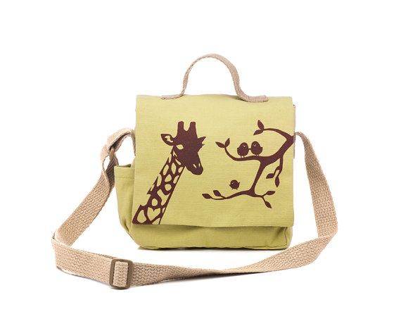 Safari Prints: Kids' giraffe messenger bag - Mamoo Kids SF on Etsy