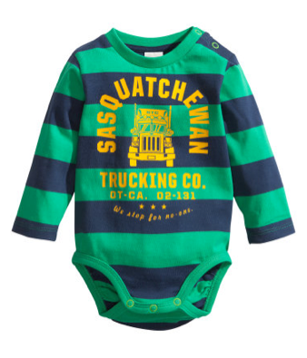 trucking co baby one piece at h&m | cool mom picks