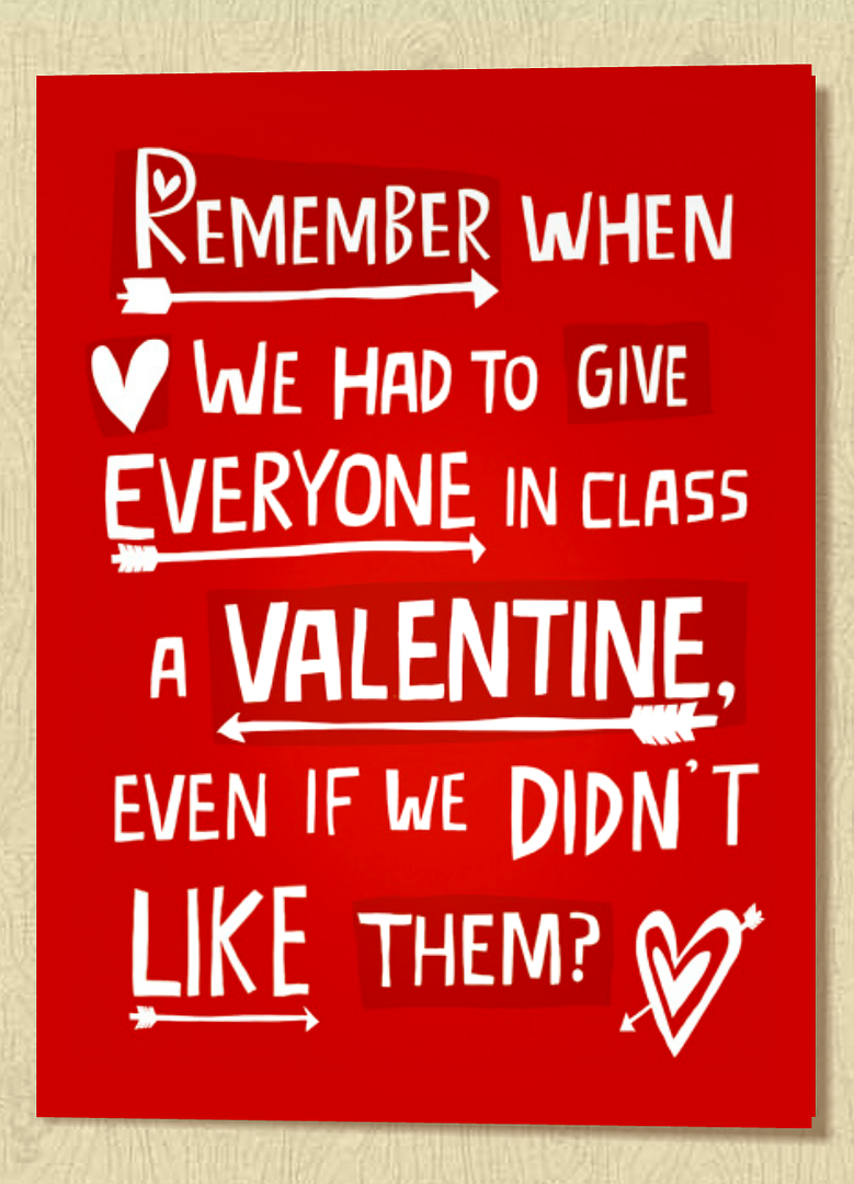 Sarcastic Valentines ecard from Just Wink
