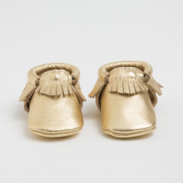 Freshly Picked Moccasins in gold metalic