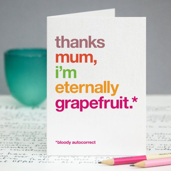 Autocorrect Mother's Day Card