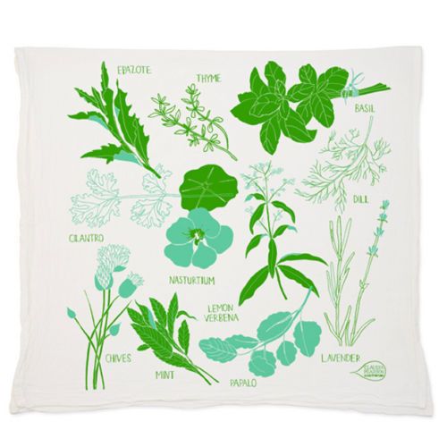 Herb tea towel by Claudia Pearson | Mother's Day gift ideas