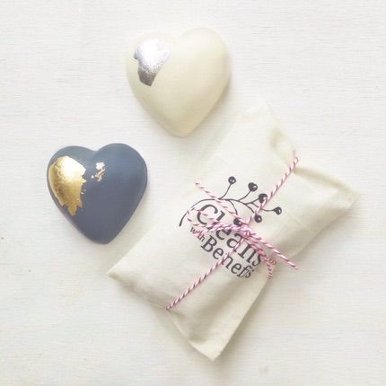 Mother's Day Gifts under $25: 2 hearts soap set at the Cool Mom Picks Indie Shop