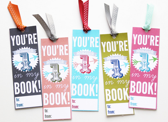 Free printable Valentine's Day bookmarks from Positively Splendid. Love this!