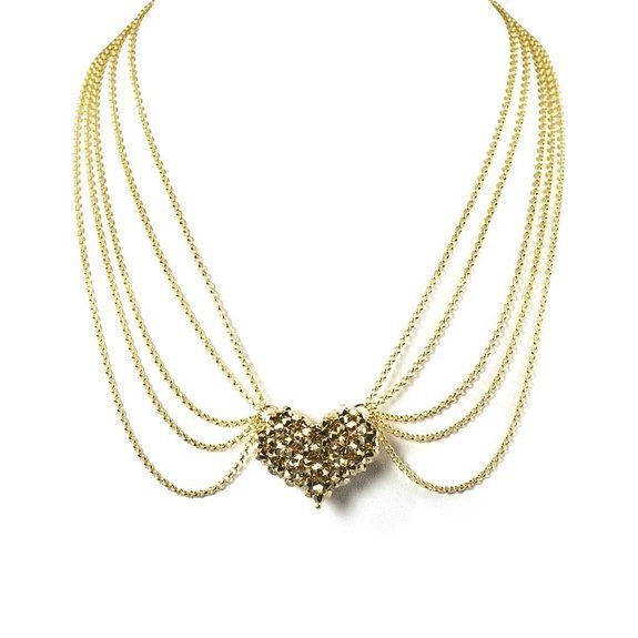 K20 by Karen Ko Pop Love Heart Necklace in gold